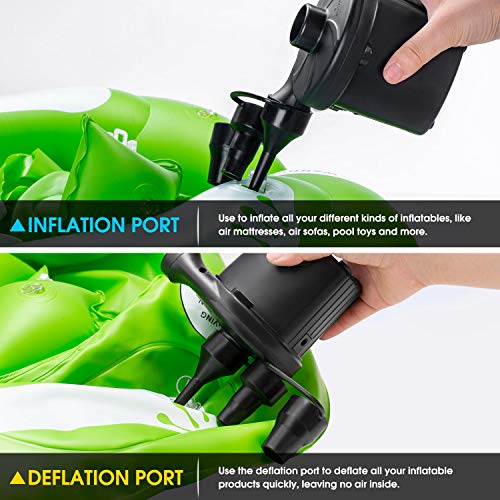Electric Air Pump for Inflatables - Quick Fill Inflator & Deflator