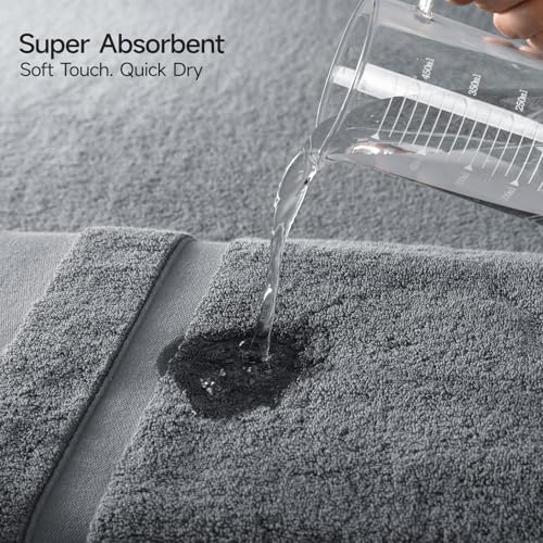 Oversized 100% Cotton Bath Towels - 35 x 70 Inch Absorbent Sheets, Set of 2