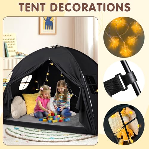Kids Indoor Privacy Bed Tent - Breathable Playhouse & Sleep Canopy