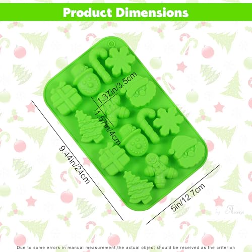 Christmas Silicone Chocolate Mold for Holiday Candy, Gums & Soaps