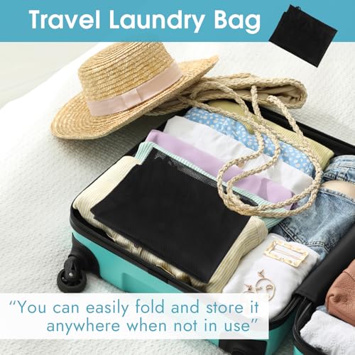 2-Pack Large Mesh Laundry Bags with Locking Drawstring, 23x34 Inch