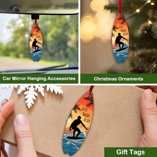 Boy Surfing Christmas Ornament 2025 - Surfboard Decor for Surfers & Beach Lovers