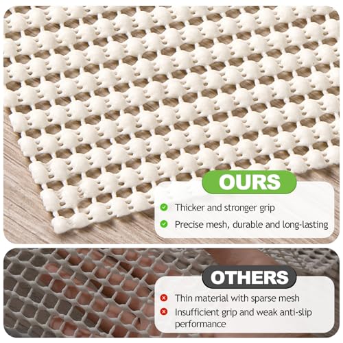 Non-Slip Rug Pad 2.5x8 FT, Extra Thick Cushioning for Hard Floors
