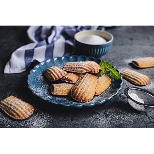 Fox Run Premium Non-Stick Madeleine Pan, Set of 2, Grey Carbon Steel, 12-Cup