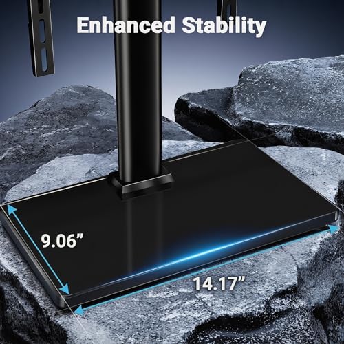 Universal Swivel Tabletop TV Stand for 24-60 Inch TVs, Height Adjustable