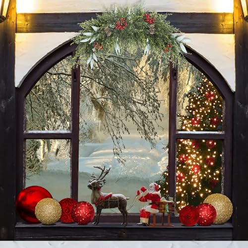 U'Artlines Green Artificial Christmas Swag Door Decoration 27.5"