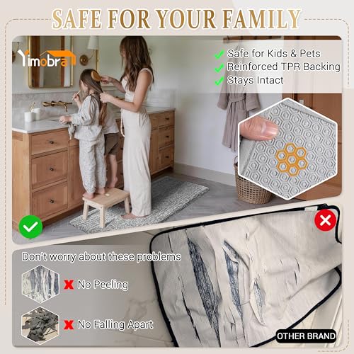 Yimobra Non-Slip Bathroom Rug, Ultra-Soft Absorbent Bath Mat 24x17