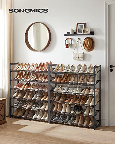 12-Tier Metal Shoe Rack Organizer, Stackable Shoe Storage Shelf