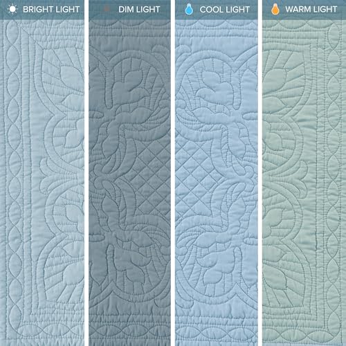 Coastal Damask Quilted Daybed Cover Set - 6-Piece All-Season Bedding