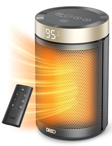 Portable Electric Space Heater with Thermostat and Remote 1500W