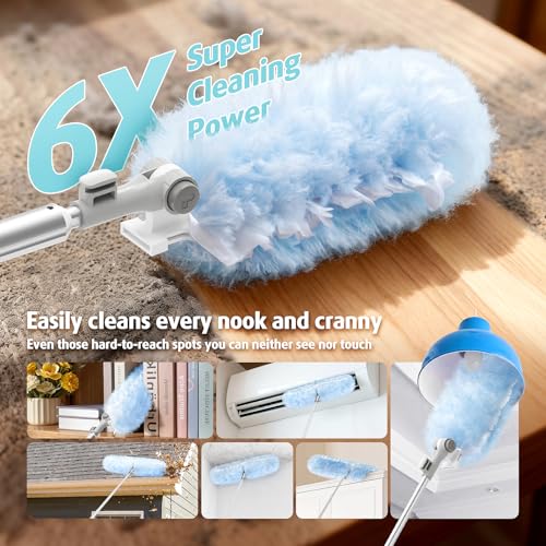 6ft Extendable Microfiber Duster Kit with 20 Disposable Refills