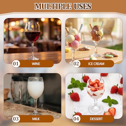 Ceenna Fashion Style 24 Pcs Small 2 oz Stemmed Wine Glasses for Tasting & Parties