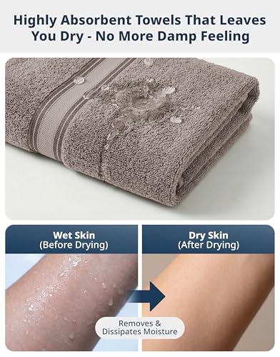 Oversized Cotton Bath Sheets - 35" x 66" Soft Absorbent Towels - 4 Pack