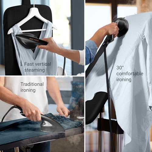 Rowenta IXEO 65-Inch Full Size Steamer & Ironing Board - Black, 1500W