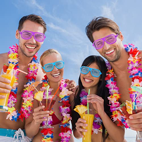 15-Pack Neon Shutter Shades Party Glasses for Kids and Adults 80s Theme