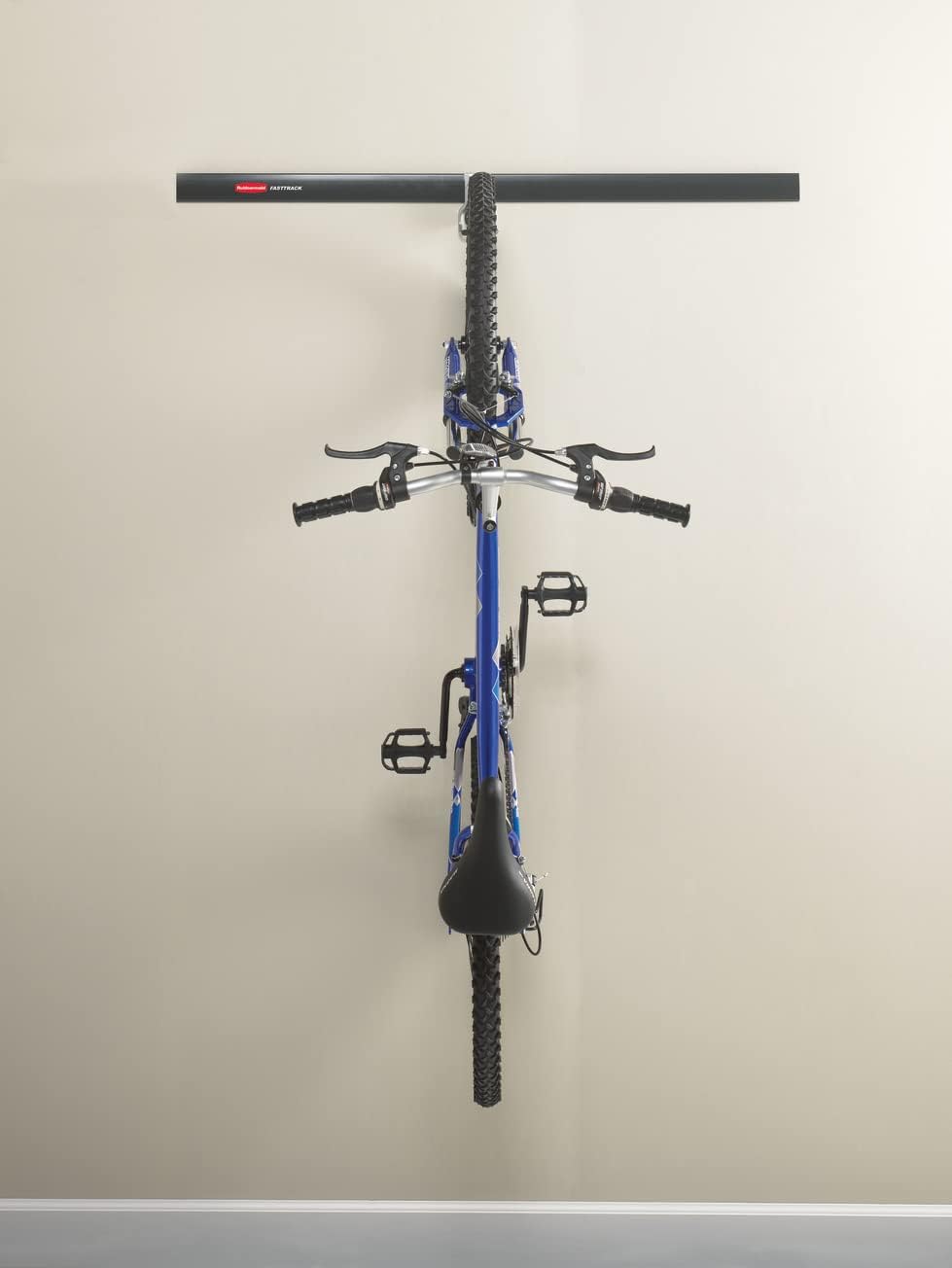 Rubbermaid FastTrack Vertical Bike Hook - Heavy-Duty Wall Mount Holds Up to 50 Pounds | Black