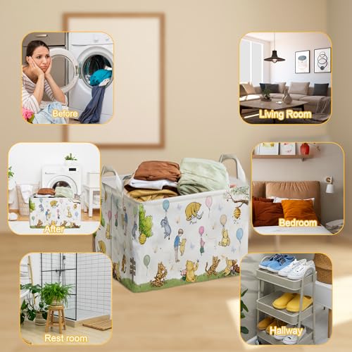 Winnie Basket Winnie-1 Baby Nursery Storage Hamper Waterproof Foldable Toy & Clothes Bin