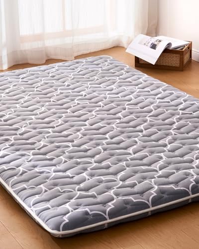 Japanese Floor Futon Mattress - Extra-Thick High-Density Foam Pad, Twin Size