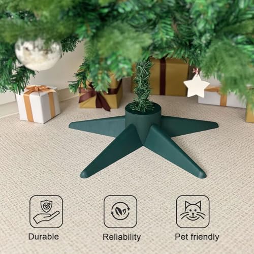 Adjustable Christmas Tree Stand for Artificial Trees Up to 7 Ft, Green