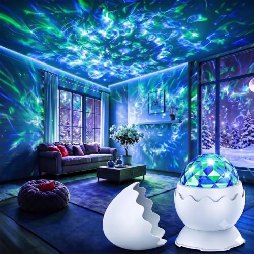 Ocean Wave Galaxy Light Projector with Remote, 8 Modes LED Night Lamp