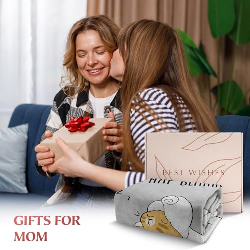 80x60 Grey Mom Gift Blanket - Cozy Nap Throw for Mother's Day
