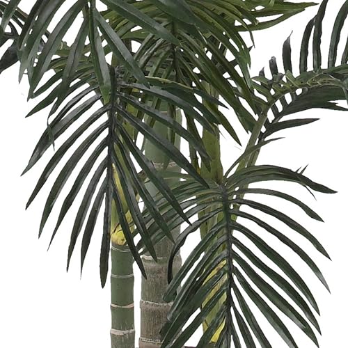 6.5 ft Artificial Golden Cane Palm Tree - Lifelike Silk Indoor Plant