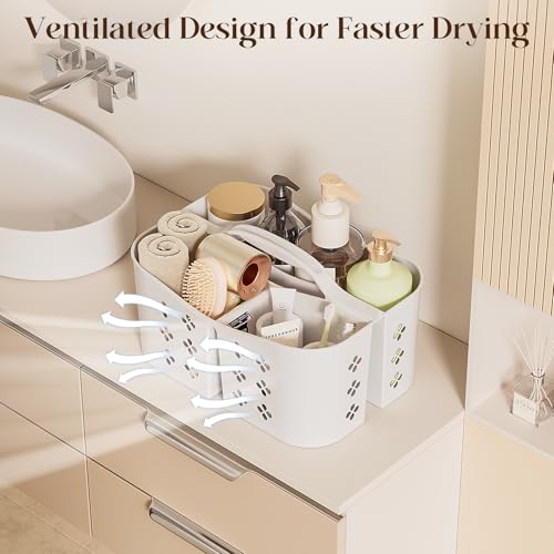Portable Shower Caddy with Handle Large Capacity Bathroom Storage Tote