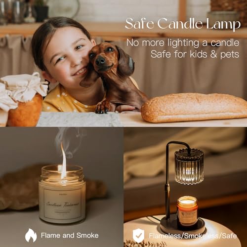 Adjustable Candle Warmer Lamp with Timer & Dimmable Light