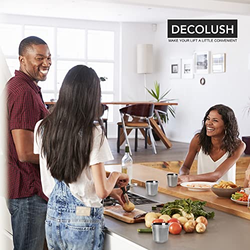 Decolush Stainless Steel Double Wall Insulated Espresso Cups - 75mL, 4 Pack, Travel Friendly