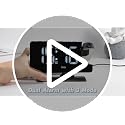 Digital Projection Alarm Clock with 7.3-Inch Mirror Display