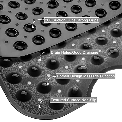 Extra Long Non-Slip Bathtub Mat, 39 x 16 Inch Shower Mat with Suction Cups