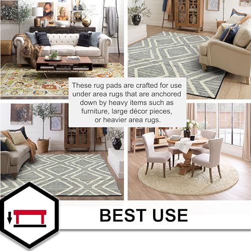 8' x 10' Felt Rug Pad - 1/4 Inch Thick Protective Floor Cushion Underlay