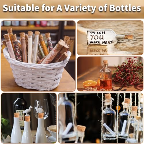 20 Pack Wooden Wine Corks - Leakproof Tapered Bottle Stoppers