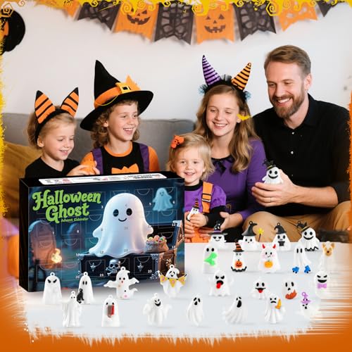 24-Day Halloween Ghost Countdown Advent Calendar with Collectible Figures