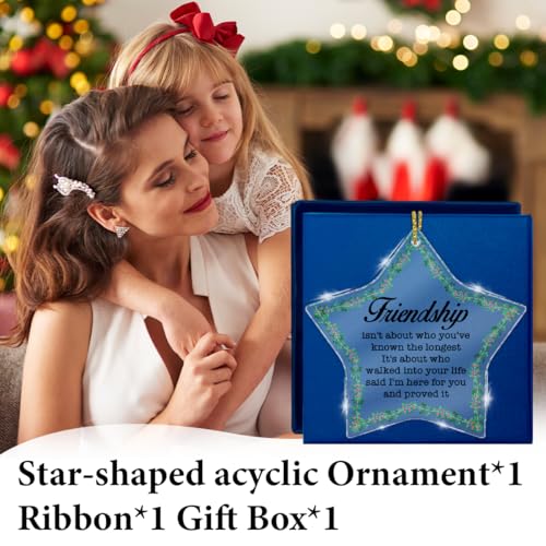 Mukjyuyi Friendship Ornament - Bestie BFF Soul Sister Acrylic Christmas Keepsake - Friend 3
