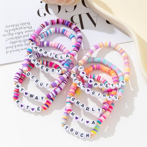 FMSAO 10-Pack Korea-Inspired Beaded Bracelets for Women, Fashion Jewelry