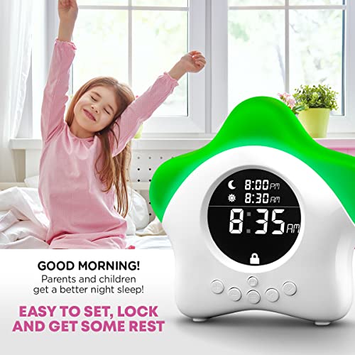 Kids Sleep Trainer Clock with Night Light and Alarm for Toddlers