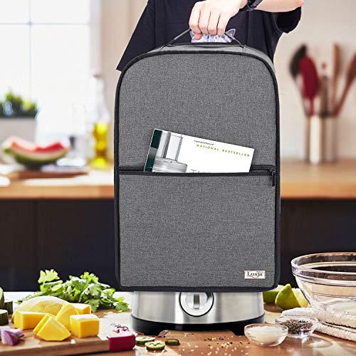 Food Processor Dust Cover - Water-Resistant Nylon with Storage Pockets