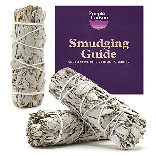 4-Inch California White Sage Smudge Sticks for Cleansing - 3 Pack