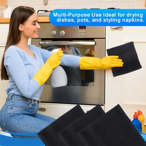100% Cotton Washcloths, 12x12 Inch, 6-Pack, Soft Absorbent Face Towels