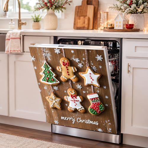 Seewan Xmas Dishwasher Magnet Cover - Hanging Cookie Ornament, Easter & Seasonal Decor