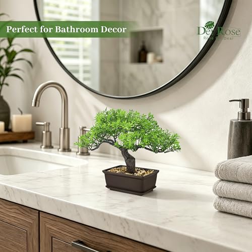 8" Artificial Bonsai Tree - Faux Plant for Zen Decor