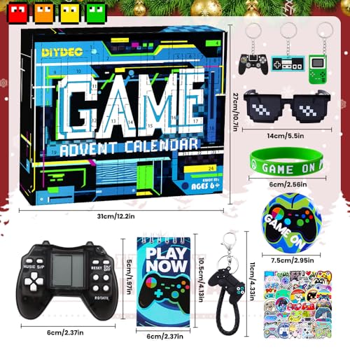 Video Game Advent Calendar - 24 Day Christmas Countdown Toy Set for Kids