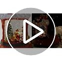 Sinofayar 9.65" Christmas Snow Globe Lantern with 8 Melodies, 6H Timer, Dual Power – Santa Gifts Pile 97