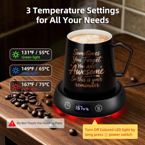 Electric Coffee Mug Warmer Set for Desk Office & Home Use