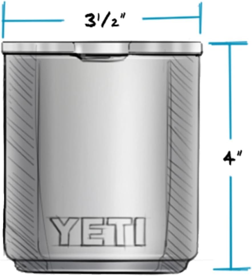 YETI Rambler 10 oz Lowball - Vacuum Insulated Stainless Steel with MagSlider Lid | Black Finish