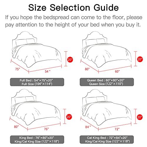 Oversized Cotton Bedspread King Size - Luxury Quilted Cover