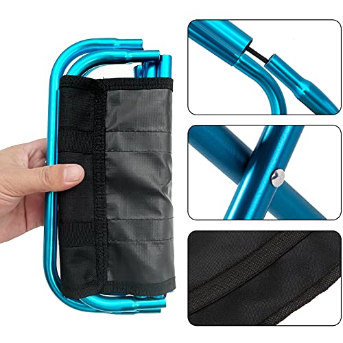 Portable Mini Folding Stool - Lightweight Aluminum Camping Seat