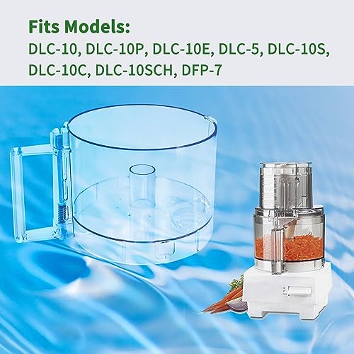 7-Cup Food Processor Work Bowl Replacement, 2-Tab Locking Design