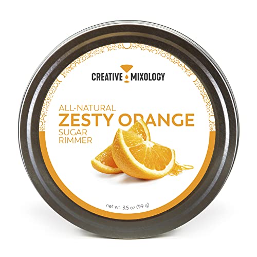 The Spice Lab 3.5 oz Zesty Orange Sugar Cocktail Rimmer - Tropical Garnish